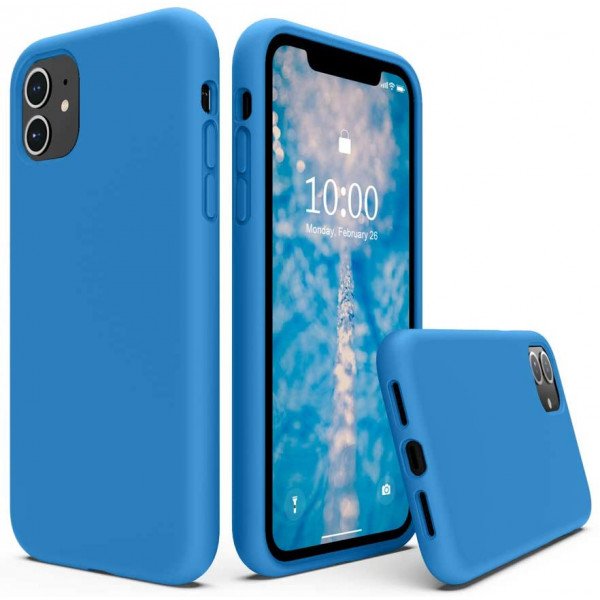 Wholesale iPhone 11 (6.1 in) Full Cover Pro Silicone Hybrid Case (Blue)